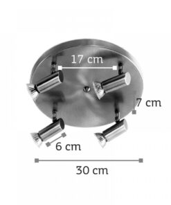 InLight Επιτοίχιο σποτ από μέταλλο σε οξυντέ απόχρωση (9075-4Φ-Οξυντέ)