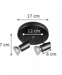 InLight Επιτοίχιο σποτ από μέταλλο σε λευκή απόχρωση 2XGU10 D:17cm (9077-2Φ-Λευκό)