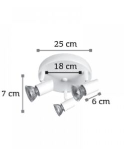 InLight Επιτοίχιο σποτ από μέταλλο σε μαύρη απόχρωση (9077-3Φ-Μαύρο)