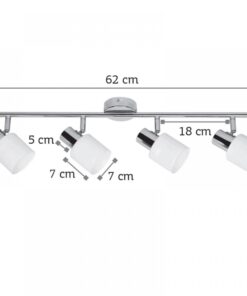 InLight Επιτοίχιο σποτ από μέταλλο σε χρώμιο απόχρωση (9079-4Φ-Χρώμιο)
