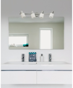 InLight Επιτοίχιο σποτ από μέταλλο σε χρώμιο απόχρωση (9079-4Φ-Χρώμιο)