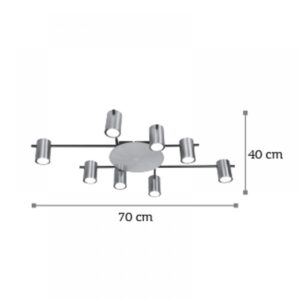 InLight Φωτιστικό οροφής από χρυσαφί και μαύρο μέταλλο (9085-8)