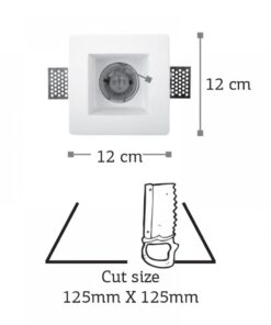 InLight Χωνευτό σποτ λευκό από γύψο (Χ0001)