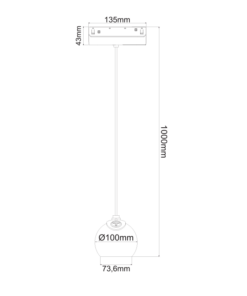 ΑΣΠΡΟ ΜΑΤ ΜΑΓΝΗΤΙΚΟ ΚΡΕΜΑΣΤΟ ΦΩΤΙΣΤΙΚΟ 48V DC 12W 3000K 1000LM 36° OSRAM RA90 Φ100*134MM ACA – IONAP1230W