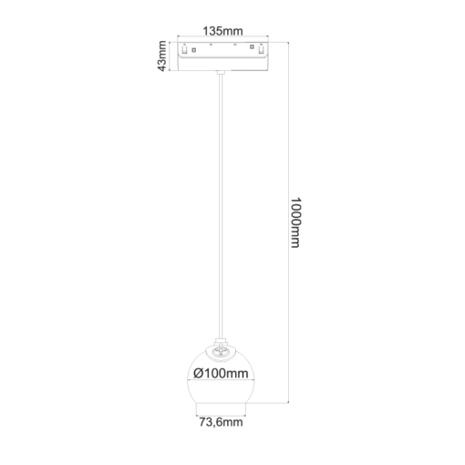 ΑΣΠΡΟ ΜΑΤ ΜΑΓΝΗΤΙΚΟ ΚΡΕΜΑΣΤΟ ΦΩΤΙΣΤΙΚΟ 48V DC 12W 3000K 1000LM 36° OSRAM RA90 Φ100*134MM ACA – IONAP1230W