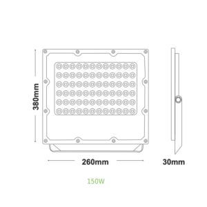 LED Προβολέας 150W ACA Μαύρος 90° 18000lm 100-277V Αδιάβροχος IP65 Φυσικό Λευκό 4000K – J15040