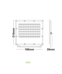 LED Προβολέας 50W ACA Μαύρος 90° 5750lm 100-277V Αδιάβροχος IP65 Θερμό Λευκό 3000K – J5030