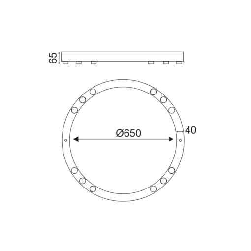 ΟΡΟΦΗΣ ΦΩΤΙΣΤΙΚΟ LED 36W COB ΜΑΥΡΟ ΑΛΟΥΜΙΝΙΟ 3000K 3240LM D65ΧΗ6,5CM MAGNETO ACA DECOR – JNAC36LED65BK
