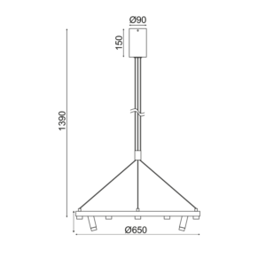 ΚΡΕΜΑΣΤΟ ΦΩΤΙΣΤΙΚΟ LED 48W COB ΛΕΥΚΟ ΑΛΟΥΜΙΝΙΟ 3000K 4320LM D65XH139CM MAGNETO ACA DECOR – JNBP48LED65WH