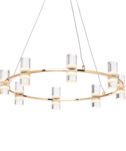 ΚΡΕΜΑΣΤΟ ΦΩΤΙΣΤΙΚΟ LED2835 32W ΧΡΥΣΟ ΑΛΟΥΜΙΝΙΟ 3000Κ 2880LM D52XH131.5CM IONIAN ACA DECOR – JNDP32LED52GD