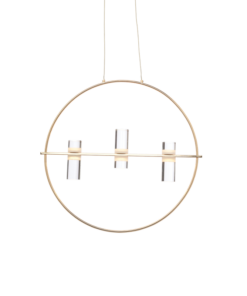 ΚΡΕΜΑΣΤΟ ΦΩΤΙΣΤΙΚΟ LED2835 12W ΧΡΥΣΟ ΑΛΟΥΜΙΝΙΟ 3000Κ 1080LM D53XH173CM IONIAN ACA DECOR – JNEP12LED53GD