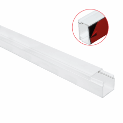 20X10mm Αυτοκόλλητο Πλαστικό Κανάλι Καλωδίων Λευκό 2m ACA – KA2010WST