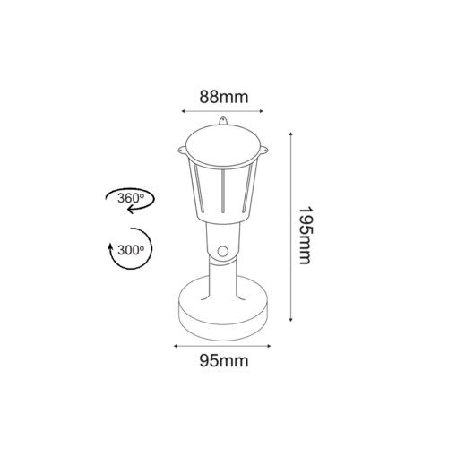 ΣΠΟΤ ΕΞΩΤΕΡΙΚΟΥ ΧΩΡΟΥ LED ΓΚΡΙ  IP54 6W 3000K 120° 230V ACA- KERT630G