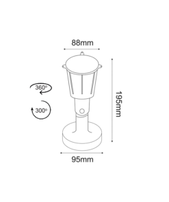 LED PP GREY SPOT LIGHT230V IP54 6W 6000K 500Lm SMD120°Ra80 ACA – KERT660G