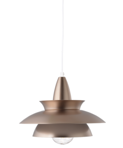 ACA DECOR – Κρεμαστό Φωτιστικό 1ΧΕ27 Μεταλλικό Χρυσό-ΜΠΡΟΝΖΕ Φ33ΧΗ128cm