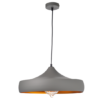 ACA DECOR   – Κρεμαστό Φωτιστικό 1ΧΕ27 Μεταλλικό Γκρι/Χρυσό Φ46ΧΗ123cm