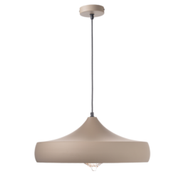 ACA DECOR – Κρεμαστό Φωτιστικό 1ΧΕ27 Μεταλλικό Καφέ/Χρυσό Φ46ΧΗ123cm