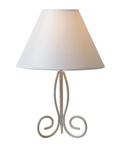 Πορτατίφ Μεταλλικό Πατίνα Υφασμάτινο Εκρού Καπέλο 1xE14 ACA DECOR – KS1007T1WG