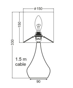 Πορτατίφ Μεταλλικό Χρώμιο με Μπεζ Καπέλο 1xE14 ACA DECOR – KS1178T1CH