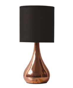 Πορτατίφ Μεταλλικό Χάλκινο με Μαύρο Καπέλο 1xE14 ACA DECOR – KS1178T1CP