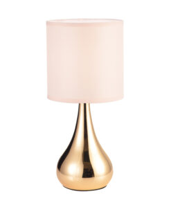 Πορτατίφ Με Διακόπτη Αφής 1ΧΕ14 Μεταλλικό Παλ Ροζ + Ορείχαλκος ACA DECOR – KS1178T1PG