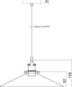 Καμπάνα Μεταλλική 1ΧE27 Μαύρη Φ360 1ΧE27 ACA DECOR – KS1288P361BK