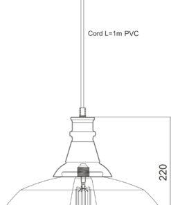 Καμπάνα Μεταλλική Μάυρη Φ360 1ΧE27 ACA DECOR – KS1290P36T1BK