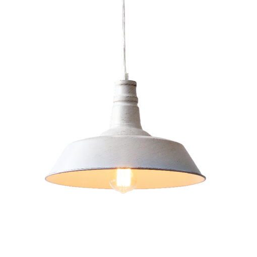 Καμπάνα Μεταλλική Λευκό-Χρυσό Φ360 1ΧE27 ACA DECOR   – KS1290P36T1GW