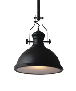 Κρεμαστο Φωτιστικό 1ΧΕ27 Καμπάνα Μέταλλο + Γυαλί Μαύρο ACA DECOR – KS1300P311BK