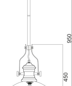 Κρεμαστο Φωτιστικό 1ΧΕ27 Καμπάνα Μέταλλο + Γυαλί Μαύρο ACA DECOR – KS1300P311BK