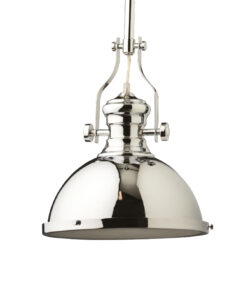 Κρεμαστο Φωτιστικό 1ΧΕ27 Καμπάνα Μέταλλο + Γυαλί Χρώμιο ACA DECOR – KS1300P311CH