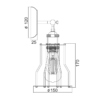 ΑΠΛΙΚΑ ΜΕΤΑΛΛΙΚΗ ΜΑΥΡΗ 1ΧE27 SOTIS ACA – KS1342W151BKACA