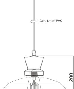 Καμπάνα 1ΧE27 Μεταλλική Μαύρη Πλέγμα Φ260 ACA DECOR – KS1463P1BK