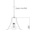 Καμπάνα Μεταλλική Μαύρη Φ340 1ΧE27 ACA DECOR  – KS1477P1BK