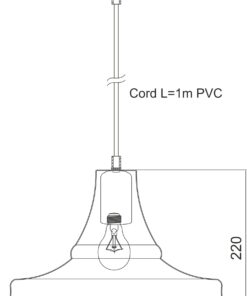 Καμπάνα Μεταλλική Μαύρη Φ340 1ΧE27 ACA DECOR – KS1477P1BK