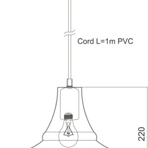 Καμπάνα Μεταλλική Μαύρη Φ340 1ΧE27 ACA DECOR  – KS1477P1BK