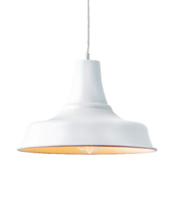 Καμπάνα Μεταλλική Λευκή Φ340 1ΧE27 ACA DECOR – KS1477P1WH