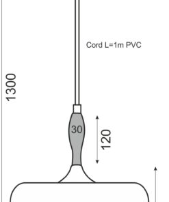 Κρεμαστό Φωτιστικό Καμπάνα Μεταλλικό Μαύρο + Ξύλο 1ΧΕ27 Φ320 ACA DECOR – KS1513P321BK