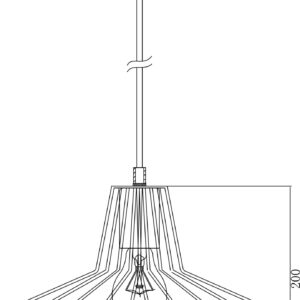 Κρεμαστή Καμπάνα 1ΧΕ27 Μεταλλική Μαύρη Φ300 ACA DECOR   – KS1525P1BK