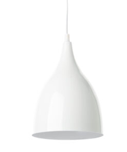 Κρεμαστό Φωτιστικό Μεταλλική Καμπάνα 1xΕ27 Λευκή Φ170 ACA DECOR – KS174317WH