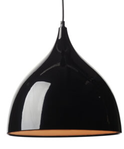 Κρεμαστό Φωτιστικό Μεταλλική Καμπάνα 1xΕ27 Μαύρη Φ350 ACA DECOR – KS174335BK
