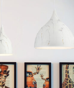 Κρεμαστό Φωτιστικό Μεταλλική Καμπάνα 1xΕ27 Απόχρωση Μάρμαρο Φ170 ACA DECOR – KS174317MR