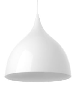 Κρεμαστό Φωτιστικό Μεταλλική Καμπάνα 1xΕ27 Λευκή Φ350 ACA DECOR – KS174335WH