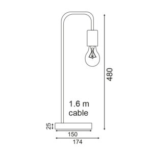 Πορτατίφ 1XE27 Λευκό Μεταλλικό με Ξύλο ACA DECOR  – KS1755WWD