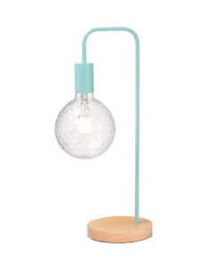 Πορτατίφ 1ΧΕ27 Μεταλλικό Μέντα + Ξύλο ACA DECOR – KS1755TMW