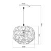 Κρεμαστό 1ΧΕ27 Μεταλλικό Μαύρο Πλέγμα Φ300 ACA DECOR   – KS180430PB