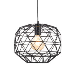 Κρεμαστό 1ΧΕ27 Μεταλλικό Μαύρο Πλέγμα Φ300 ACA DECOR – KS180430PB