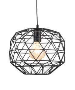 Κρεμαστό 1ΧΕ27 Μεταλλικό Μαύρο Πλέγμα Φ300 ACA DECOR – KS180430PB