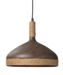 Κρεμαστό Φωτιστικό Μεταλλική Καμπάνα 1xΕ27 Απόχρωση Σκουριά με Σχοινί Φ300 ACA DECOR – KS182630RR