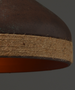 Κρεμαστό Φωτιστικό Μεταλλική Καμπάνα 1xΕ27 Απόχρωση Σκουριά με Σχοινί Φ300 ACA DECOR – KS182630RR